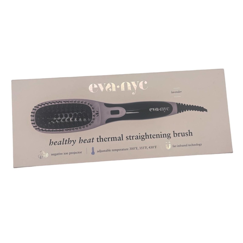EVA NYC Thermal Straightening Brush Healthy Heat Lavender